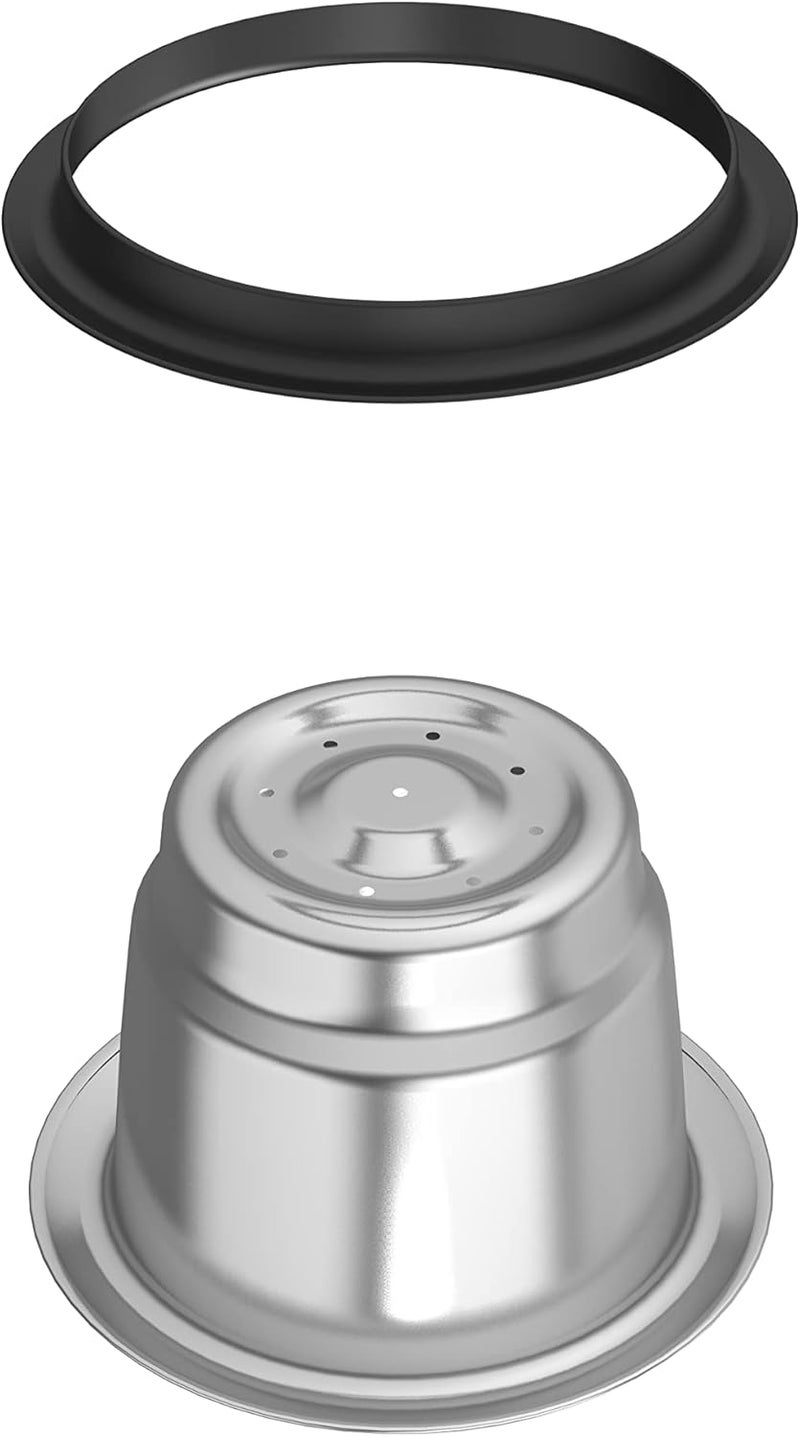 Triplot Aluminum Lids for Reusable Nespresso OriginalLines Capsules 200pcs with 4pcs Silicone Seals to Reusable Nespresso Original Line Stainless Steel Coffee Pods. - Image 4